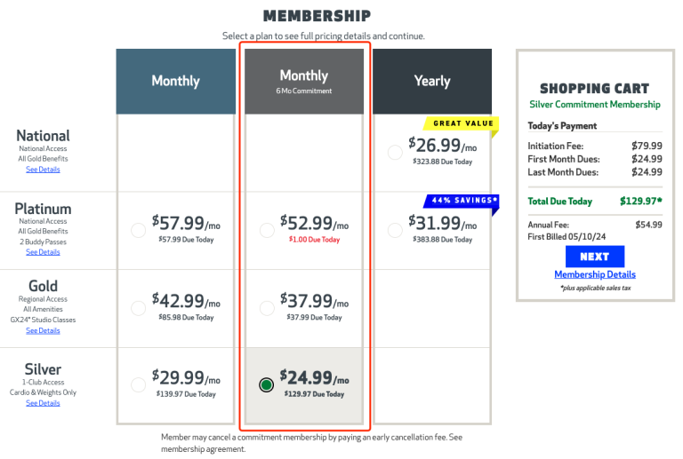 24 7 Membership Cost