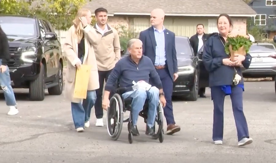 Governor Greg Abbott in a Wheelchair