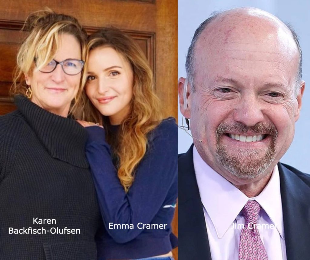 Karen Backfisch-Olufsen, Jim Cramer and their daughter Emma Cramer
