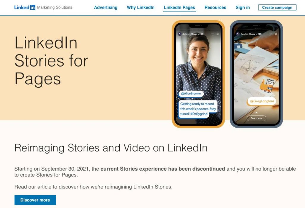 LinkedIn Stories