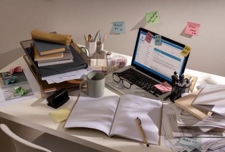 Freelancer working desk
