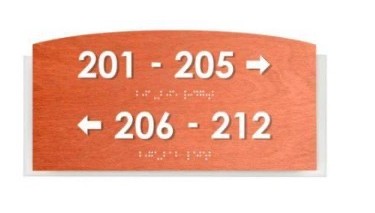 Interior Wayfinding Signage for the Restaurant