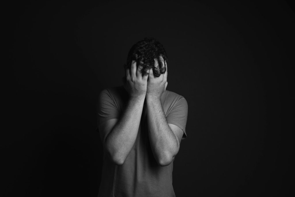 a man with accident trauma