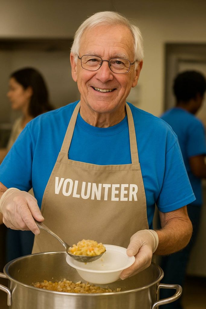 a retired man as a volunteer