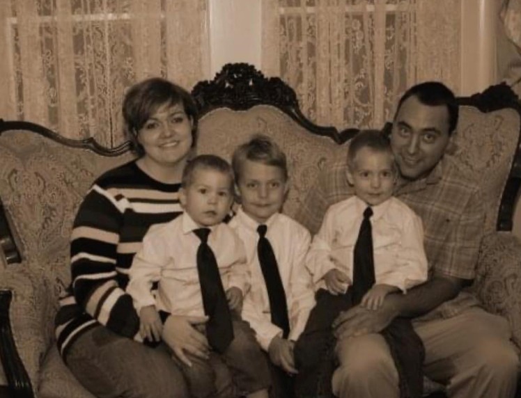 Colleen Hoove and her Husband William Heath Hoover and their three sons