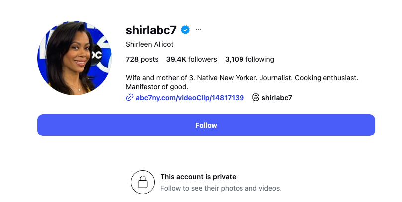 Shirleen Allicot instagram private